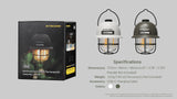 Nitecore LR40 Multifunct al Rechargeable Camping Lantern 100 Lumens w/Eco-Sensa USB C Charging Cable