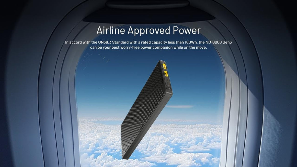 Nitecore NB10000 - GEN3 10,000mAh Ultra Lightweight Carbon Fiber Power Bank